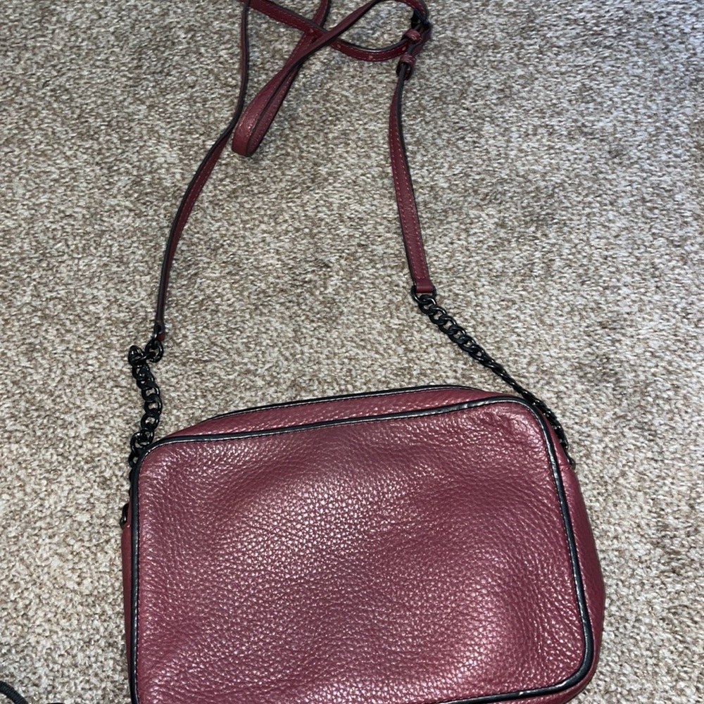 Michael Kors maroon and black purse - Picture 2 of 4